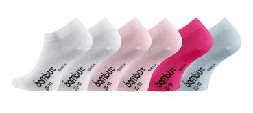 Preview: 6 Paar TippTexx 24 softe Bambus Sneakers Socken, sortiert für Damen & Herren